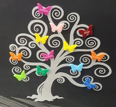 albero vita con farfalle